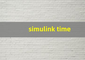 simulink time